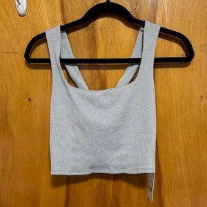 ALO Yoga Light Gray Crop Top